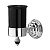 картинка Devon Black Diamond Стакан подвесной (черная керамика), цвет: хром от магазина Сантехстрой