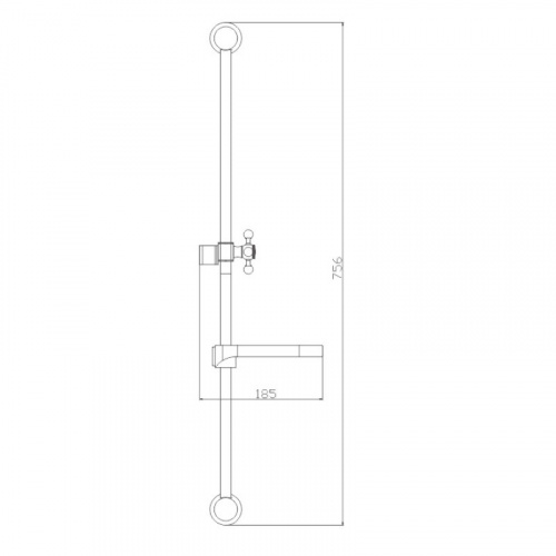 картинка Душевая штанга Haiba хром (HB8010) от магазина Сантехстрой