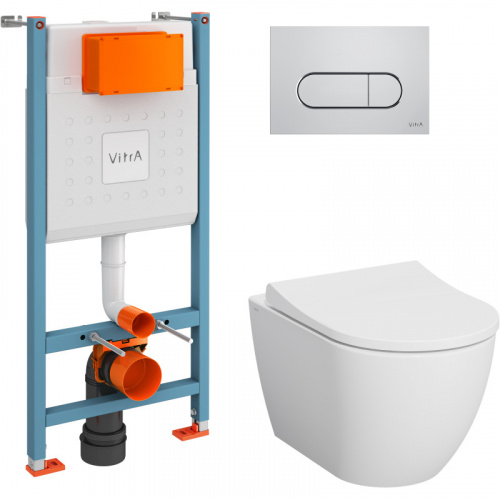 картинка Комплект подвесной унитаз + система инсталляции VitrA Mia Round 9873B003-7201 от магазина Сантехстрой