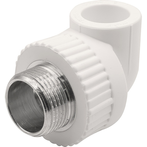 картинка Угольник THERMOLIGHT комбинированный PP-R НР 20х3/4quot; белый (20/140) от магазина Сантехстрой