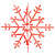 картинка Елочная фигура Снежинка резная 3D,  61 см,  цвет красный от магазина Сантехстрой