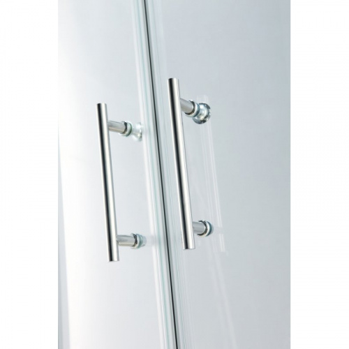 картинка Душевой уголок Cezares Momento A-2 100х100 профиль Хром стекло прозрачное от магазина Сантехстрой