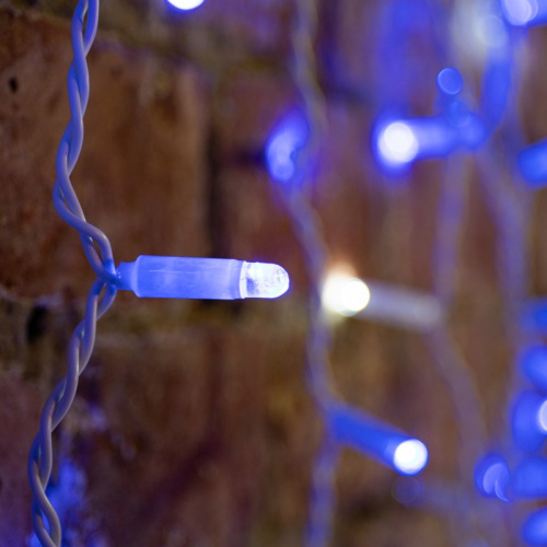 картинка Гирлянда Светодиодный Дождь 2х1,5м,  эффект мерцания,  белый провод,  230 В,  диоды СИНИЕ от магазина Сантехстрой