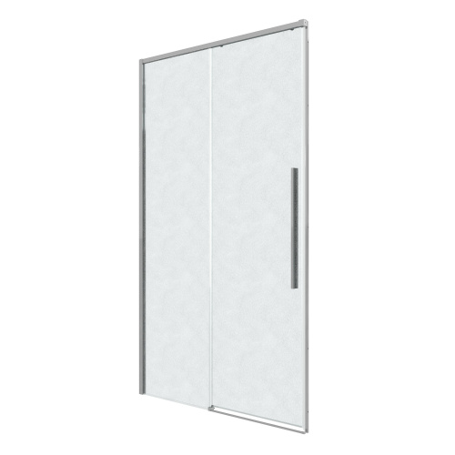 картинка Дверь в нишу 100.K33.01.130.10.02 Galaxy (130*195) хром, стекло шиншилла, 1 место от магазина Сантехстрой