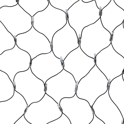 картинка Гирлянда Сеть 2х0,7м,  черный ПВХ,  176 LED Белые/Синие от магазина Сантехстрой