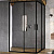 картинка Душевая дверь Ravak Blix Slim BLSRV2K-100 X1XMA0300Z1 профиль Черный матовый стекло Transparent от магазина Сантехстрой