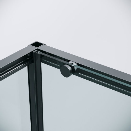 картинка Душ.ограждение 120.K33.01.1380.21.00 Galaxy (130*80*195) черный матовый, стекло прозрачное, 2 места от магазина Сантехстрой