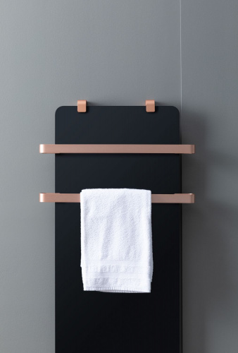 картинка Полотенцесушитель электрический Allen Brau Infinity 120x44 с рейлингом 2.0 и креплением, медь браш от магазина Сантехстрой
