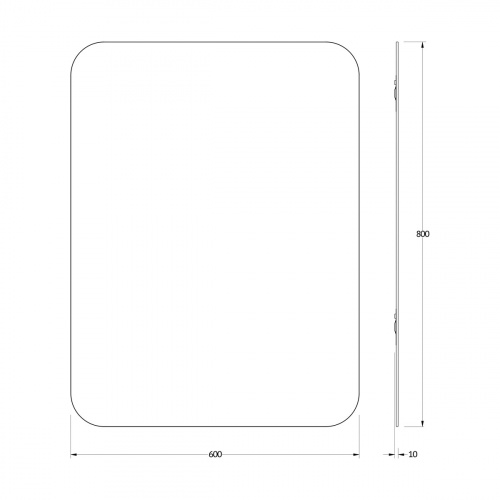 картинка Зеркало с окантовкой (60x80 cm) (Черный цвет) (EVOFORM) от магазина Сантехстрой