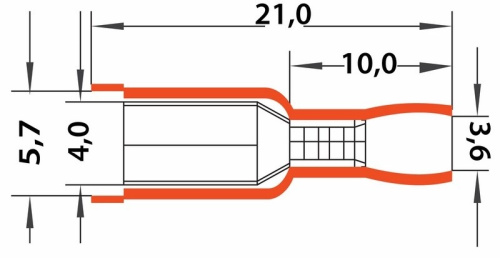 картинка Разъем штекерный изолированный гнездо 4 мм 0.5-1.5 мм² (РШи-м 1.5-4/РШИм 1,25-5-4) красный REXANT от магазина Сантехстрой