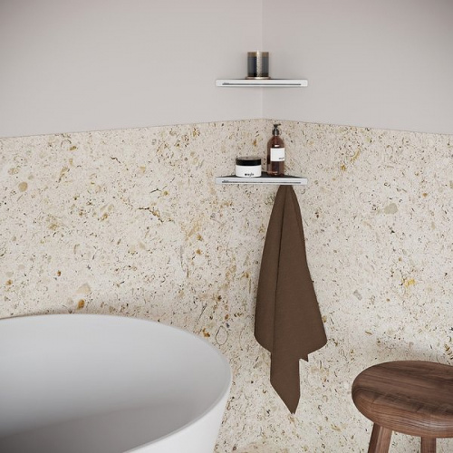 картинка Металлическая полка Ravak Slim C X07P652 угловая Белая от магазина Сантехстрой