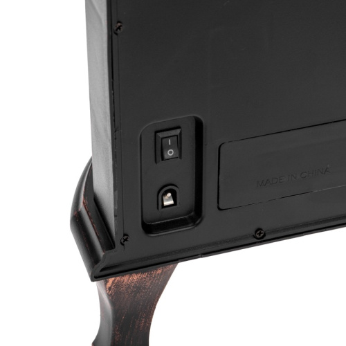 картинка Светодиодный камин Винтаж мини с эффектом живого огня 24.8х12.7х30 см,  батарейки 3хС (не в комплекте),  с USB,  бронзовый от магазина Сантехстрой