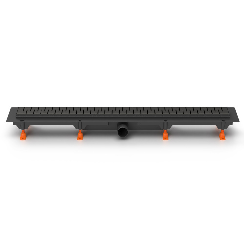 картинка Душевой лоток AZARIO D50 Medium 650 мм, боковой слив, пластиковый, перфорированная решетка, черный (AZ-CH 650/50 MC) от магазина Сантехстрой