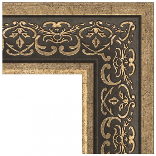 картинка Зеркало Evoform Exclusive-G 124х99 BY 4379 с гравировкой в багетной раме - Вензель серебряный 101 мм от магазина Сантехстрой