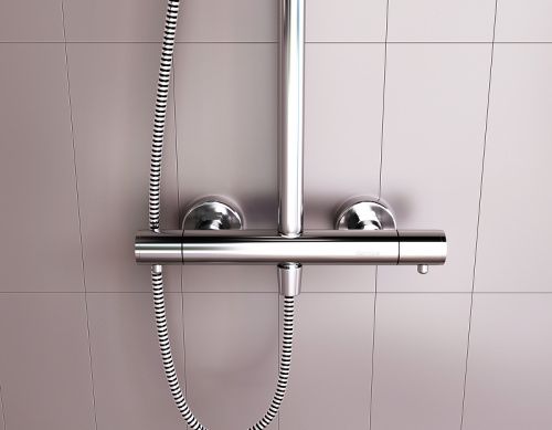 картинка DX218092000 Option, душевая система с ТМС для душа: верхний душ 230*230мм, ручной душ 120мм, 3 режим от магазина Сантехстрой