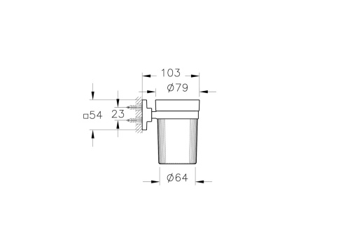 картинка Стакан для зубных щеток VitrA Root A4480636 подвесной матовый черный пластик от магазина Сантехстрой