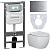картинка Комплект унитаза с инсталляцией Ceramica Nova Play CN3001_1001M_1000 с сиденьем Микролифт и клавишей смыва Хром матовый от магазина Сантехстрой