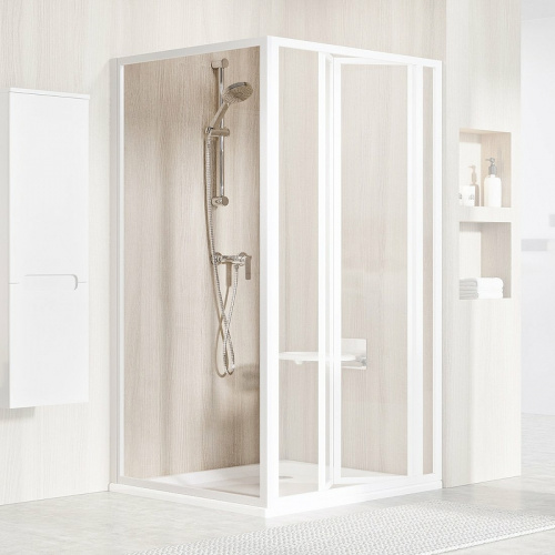 картинка Душевая стенка Ravak Supernova PSS-90 94070100Z1 профиль Белый стекло Transparent от магазина Сантехстрой