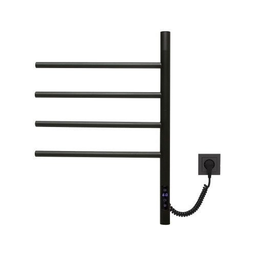 картинка Полотенцесушитель электрический Vincea VTD-1S1CBE 43×60, черный, таймер от магазина Сантехстрой