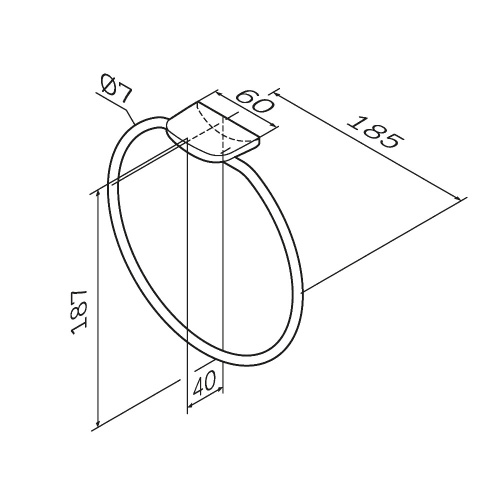 картинка A50A34422 Inspire V2.0, Кольцо для полотенец, черный, шт от магазина Сантехстрой