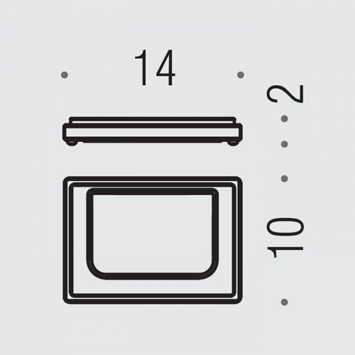 картинка Colombo Look Мыльница настольная, цвет: PVD нержавеющая сталь/матовое стекло от магазина Сантехстрой