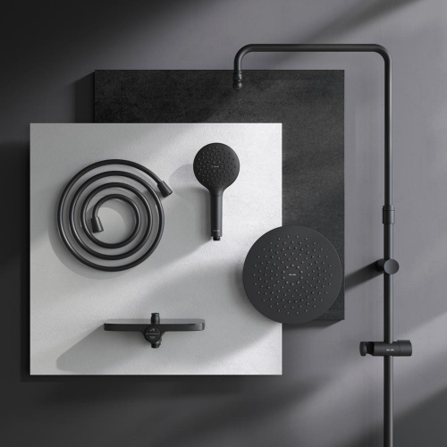 картинка F0780222 Like, душ.система: верхн.душ 220мм, ручной душ 120 мм, 3 функции, душ.штанга 1030-1460 мм, от магазина Сантехстрой