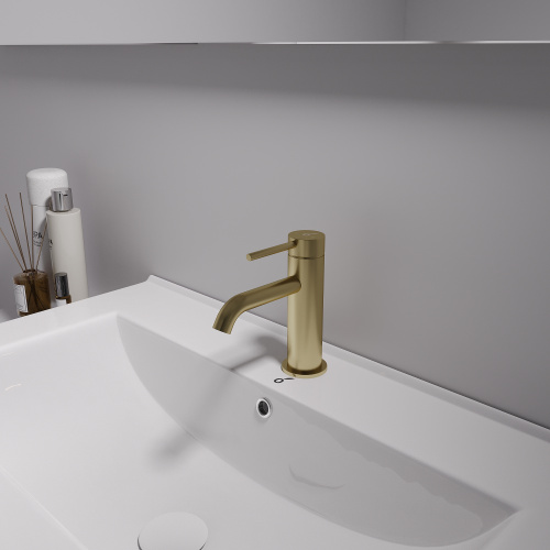 картинка Смеситель для раковины Oliveeka OL-88139017-BG, золотой матовый от магазина Сантехстрой