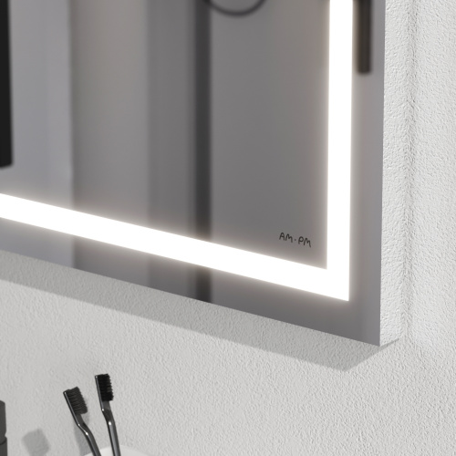 картинка M91AMOX0801WG Универсальное зеркало настенное с контурной LED-подсветкой, 80 см от магазина Сантехстрой