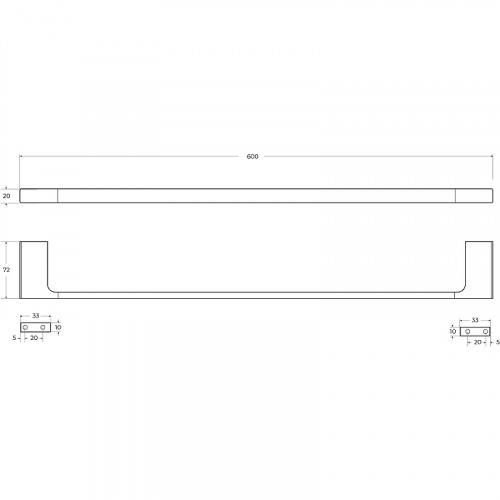 картинка Полотенцедержатель Cezares Slider SLIDER-TH-60-01 Хром от магазина Сантехстрой