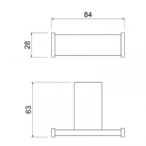 картинка Крючок двойной Timo Torne хром (43012/00) от магазина Сантехстрой