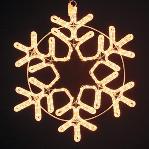 картинка Фигура Снежинка цвет ТЕПЛЫЙ БЕЛЫЙ,  размер 55x55 см NEON-NIGHT от магазина Сантехстрой