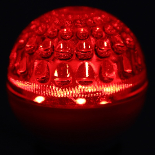 картинка Лампа шар e27 9 LED Ø50мм красная от магазина Сантехстрой
