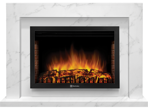 картинка Портал Firelight Simple 25 белый мрамор от магазина Сантехстрой