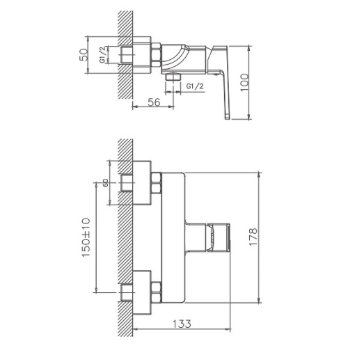 картинка Гигиенический душ со смесителем Haiba HB55176, хром от магазина Сантехстрой