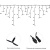 картинка Гирлянда Айсикл (бахрома) светодиодный,  4,0 х 0,6 м,  с эффектом мерцания,  черный провод КАУЧУК,  230 В,  диоды белые,  NEON-NIGHT от магазина Сантехстрой