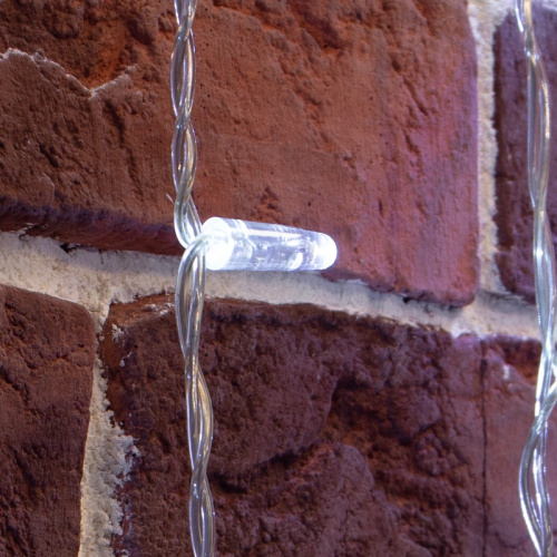 картинка Гирлянда Светодиодный Дождь 2х6м,  постоянное свечение,  прозрачный провод,  230 В,  диоды БЕЛЫЕ от магазина Сантехстрой