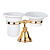 картинка TW Harmony 141, настольный держатель с мыльницей и стаканом, керамика (бел), цвет: золото от магазина Сантехстрой