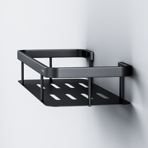 картинка A7453122 Sense L Полка для душа прямая, черный от магазина Сантехстрой