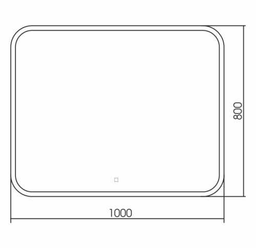 картинка Зеркало AZARIO Стив 1000х800, LED-подсветка с диммером, сенсорный выключатель (ФР-00001304) от магазина Сантехстрой