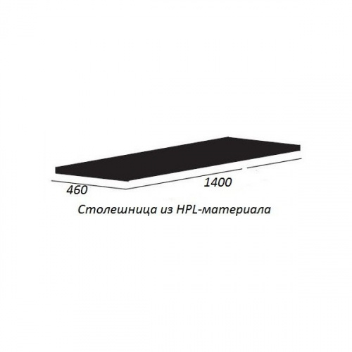 картинка Столешница Cezares cadro-140-hpl-nrm Черная от магазина Сантехстрой