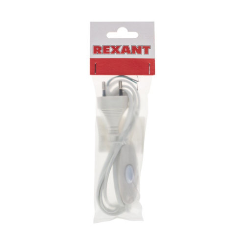 картинка Шнур сетевой 1.8М с выключателем без розетки белый REXANT от магазина Сантехстрой