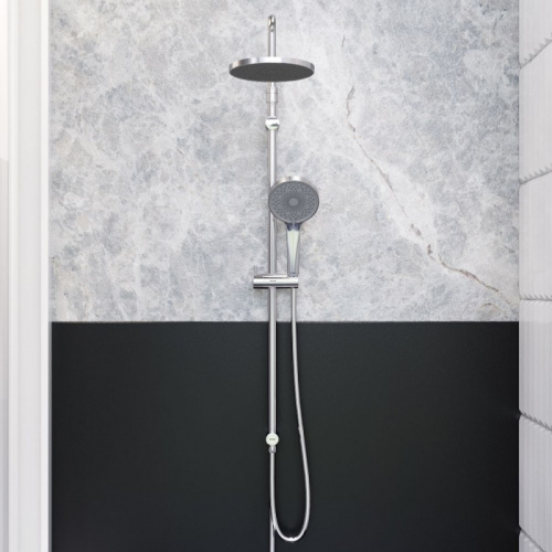 картинка 947000000 Apollo душ.система: верх.душ 235 мм, ручн.душ 3 ф-ции 125*215 мм, штанга 1050-1450 мм, хро от магазина Сантехстрой