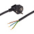 картинка Шнур электрический с вилкой ПВС 3х1,5 мм2 3м (черный) REXANT от магазина Сантехстрой