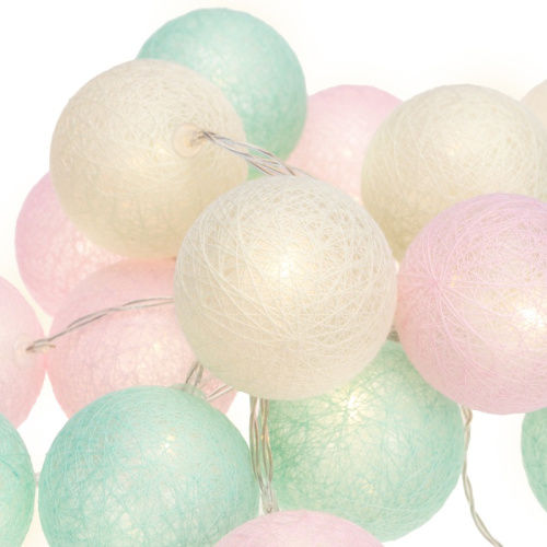 картинка Тайские фонарики Перламутр 3.5 м,  20 LED,  прозрачный ПВХ,  цвет свечения теплый белый NEON-NIGHT от магазина Сантехстрой