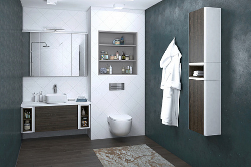 картинка Полка Акватон Брук 40 1A201201BCDF0 Дуб ферр от магазина Сантехстрой