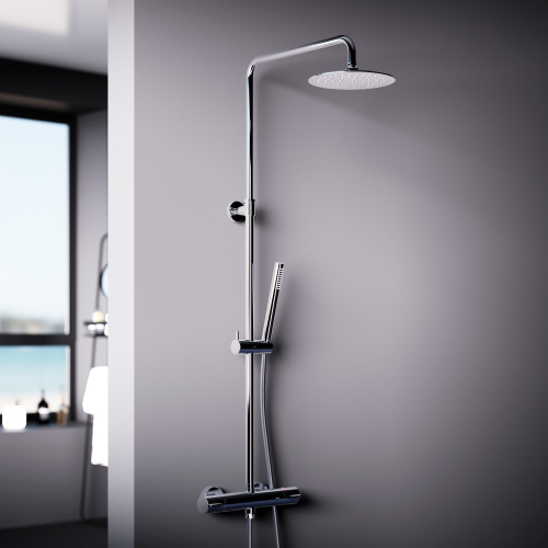 картинка 936800000 Scandinavian Pure душевая система с душевым ТМС смесителем, хром от магазина Сантехстрой