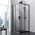 картинка W93G-404-100280-BT Gem S душ.ограждение 100х80 прям.,стекло прозрачное, профиль черный мат.,без подд от магазина Сантехстрой