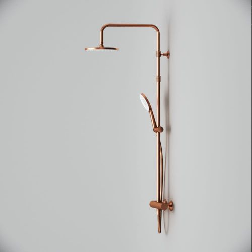 картинка F0785A444 X-Joy, душ.система:  см-ль д/душа с ТМС, душ.штанга,верхний душ 220мм, ручн душ, роз.золо от магазина Сантехстрой