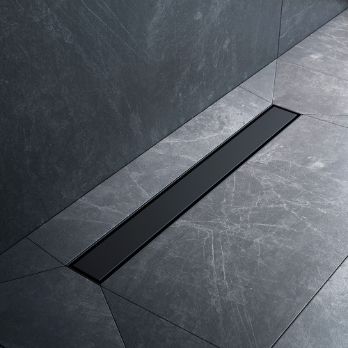 картинка W01SC-U11-060-04BM MasterFlow Трап для душа линейный универс затвор Tile 60см цвет черн мат от магазина Сантехстрой