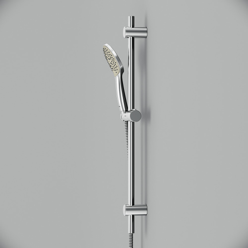 картинка F0190100 Gem душ.комплект: ручн.душ 3 ф-ции d 110 мм, штанга 700, шланг 1 750 мм, хром, шт. от магазина Сантехстрой